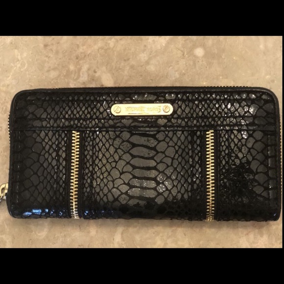 mk snakeskin wallet